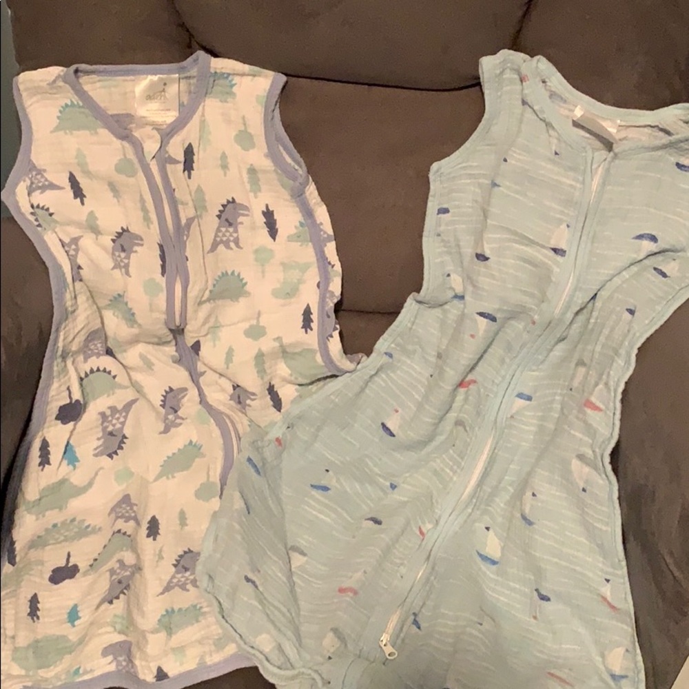Aden + Anais sleep sack pair - muslin size medium